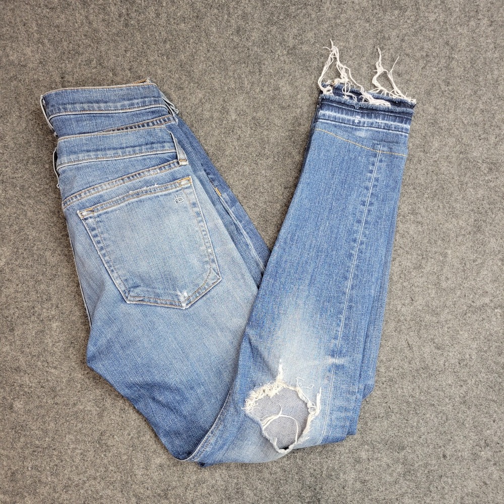 Rag & Bone Jeans Womens 25 Light Wash Distressed Skinny Y2K Stretch Denim LOT(2) - Picture 10 of 16
